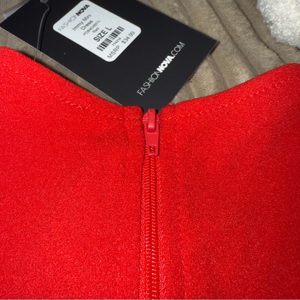 NWT! Fashion Nova Red Immy Mini Dress - Picture 9 of 9